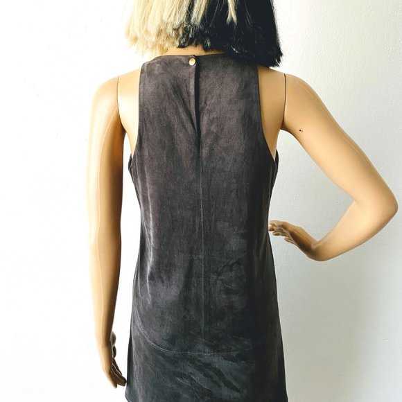 Micromini Shift Dress | Petite Mini Dress | Micro Suede Dress | Velour Dress | S - Picture 7 of 10